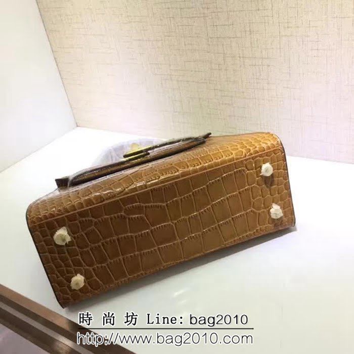 愛馬仕Hermes鱷魚紋 凱莉包 可手提肩背 0AM1538
